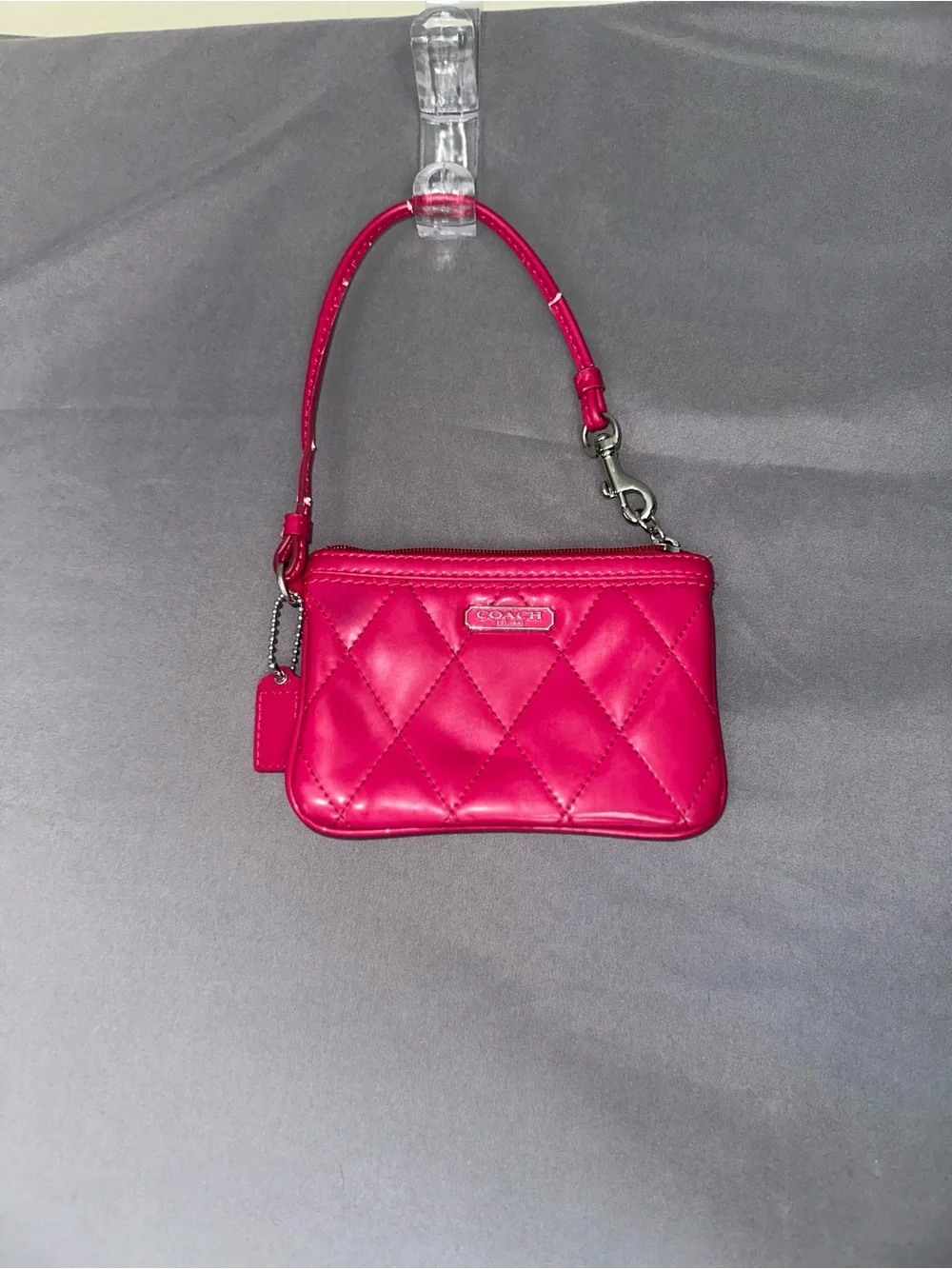 Coach Quilted Leather Wristlet - Pink